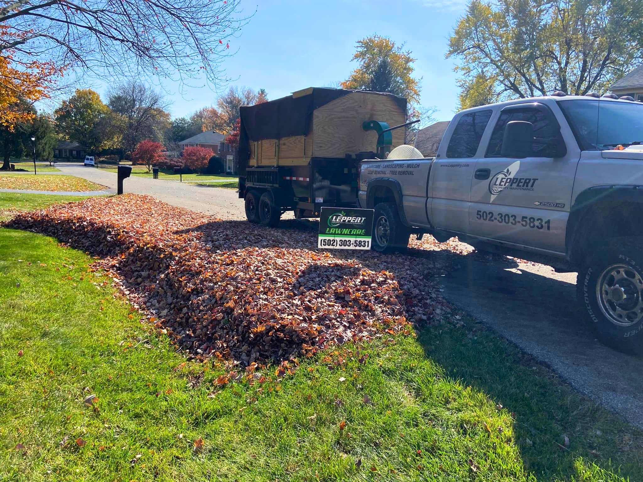 Fresh mulch installation